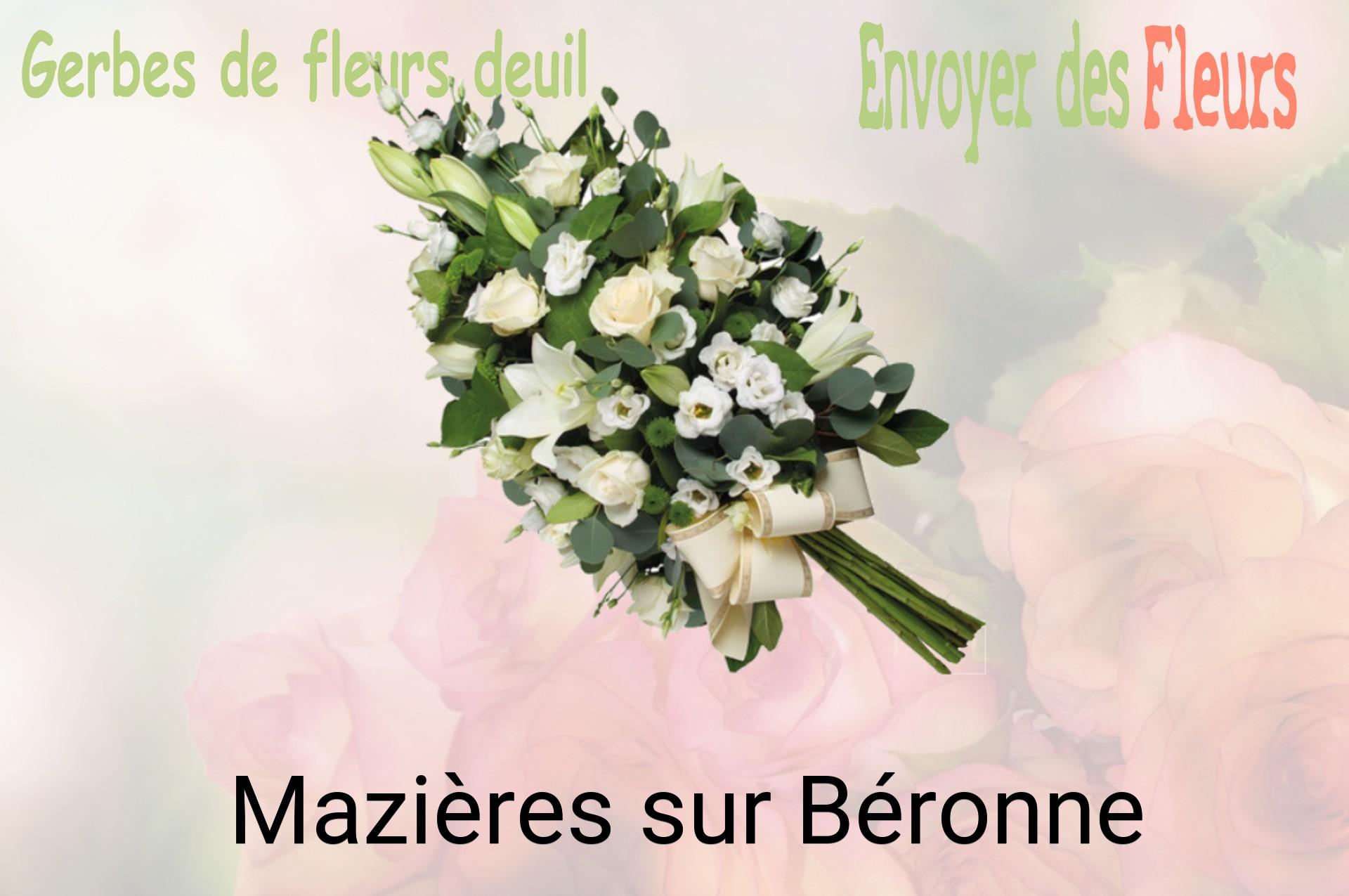 Gerbe de fleurs de deuil livrée à Mazières-sur-Béronne